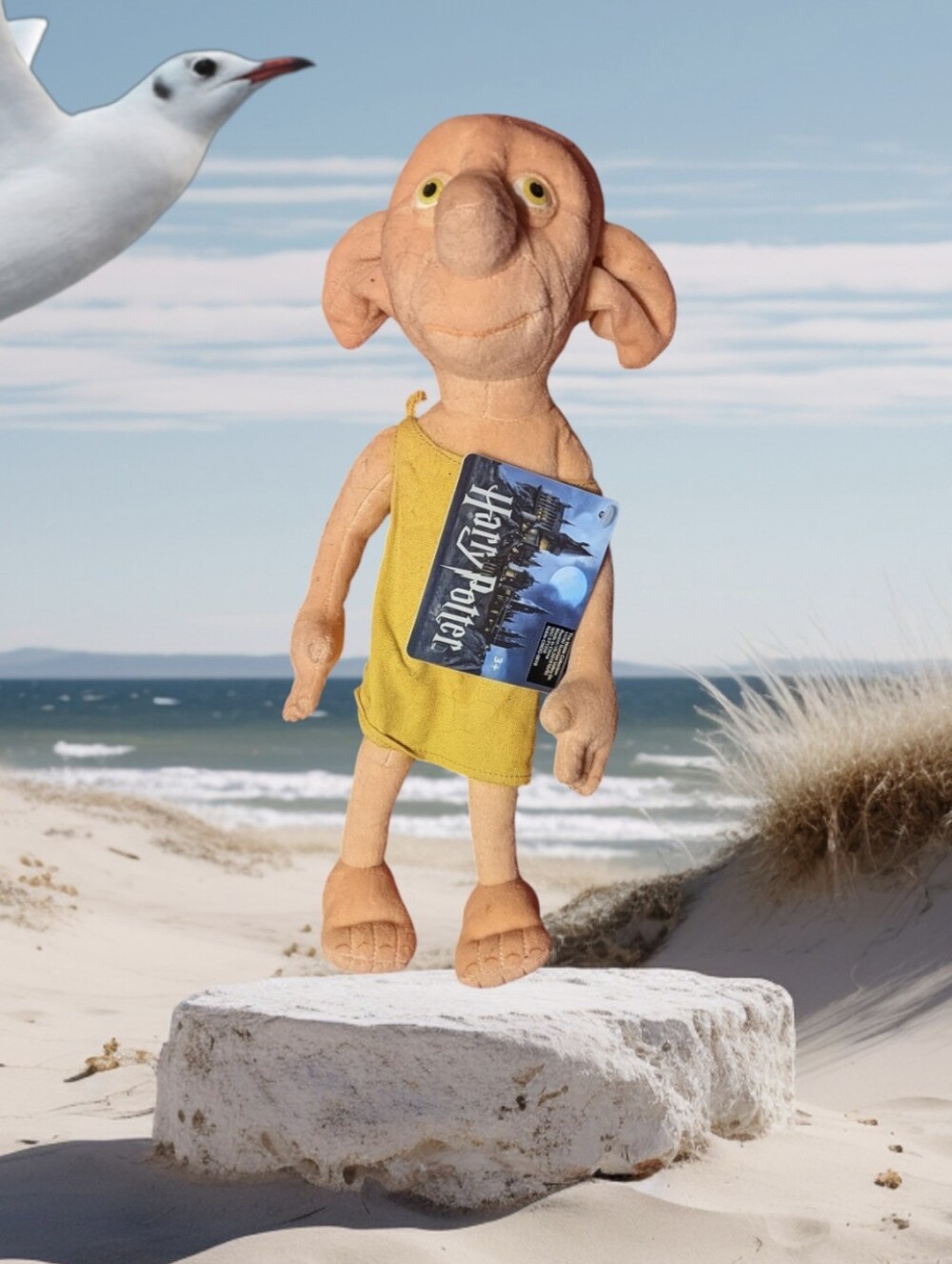 The Noble Collection Harry Potter Dobby Plush in Yellow Tunic